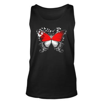Indonesia Flag Indonesian Butterfly Lover Gift Unisex Tank Top | Mazezy