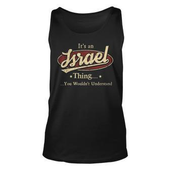 Israel Shirt Personalized Name Gifts T Shirt Name Print T Shirts Shirts With Name Israel Unisex Tank Top - Seseable