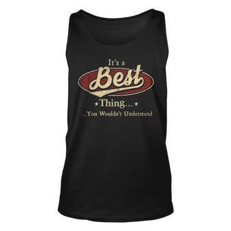 Its A Best Thing You Wouldnt Understand Shirt Personalized Name Gifts T Shirt Shirts With Name Printed Best Unisex Tank Top | Seseable UK