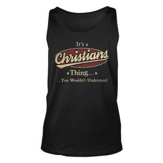 Its A Christians Thing You Wouldnt Understand Shirt Personalized Name Gifts T Shirt Shirts With Name Printed Christians Unisex Tank Top - Seseable