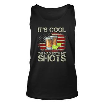 Its Cool Ive Had Both My Shots American Flag 4Th Of July Unisex Tank Top | Mazezy DE