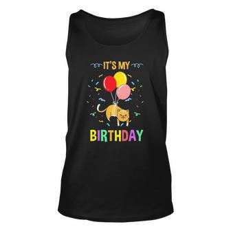 Its My Birthday Cat Pet Lover Unisex Tank Top | Mazezy