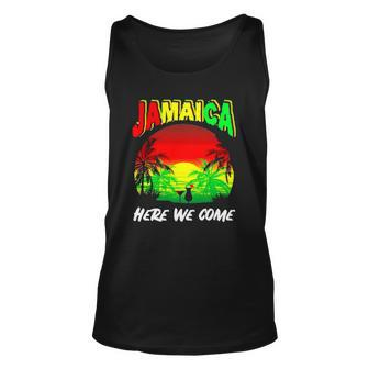 Jamaica Here We Come Jamaica Calling Unisex Tank Top | Mazezy