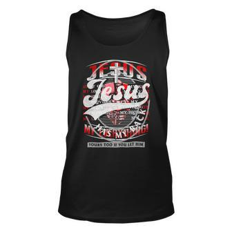 Jesus Has My Back Yours Too If You Let Him Christian Religious God Lover 11K13 Unisex Tank Top - Monsterry
