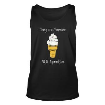 Jimmies Not Sprinkles Ice Cream Cone Unisex Tank Top | Mazezy