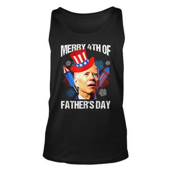 Joe Biden Confused Merry 4Th Of Fathers Day Fourth Of July Unisex Tank Top - Seseable