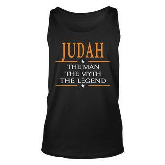 Judah Name Gift Judah The Man The Myth The Legend Unisex Tank Top - Seseable