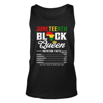 Junenth Womens Black Queen Nutritional Facts 4Th Of July Unisex Tank Top | Mazezy