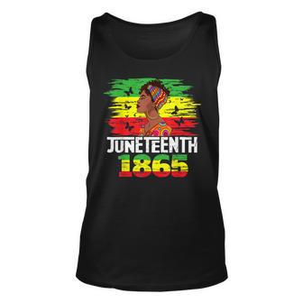 Juneteenth 1865 Independence Day Black Pride Black Women Unisex Tank Top | Mazezy