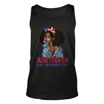 Juneteenth Is My Independence Day 4Th Of July Black Afro Unisex Tank Top - Seseable