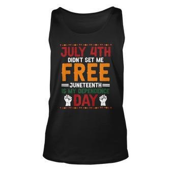 Juneteenth Is My Independence Day Not July 4Th Premium Shirt Hh220527027 Unisex Tank Top - Seseable