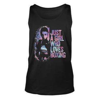 Just A Girl Who Loves Boxing Ink Splatter Unisex Tank Top | Favorety UK