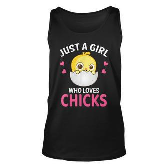 Just A Girl Who Loves Chicks I Kids I Toddler Chick Unisex Tank Top - Seseable