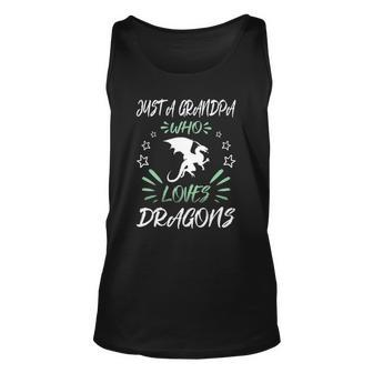 Just A Grandpa Who Loves Dragons Unisex Tank Top | Mazezy