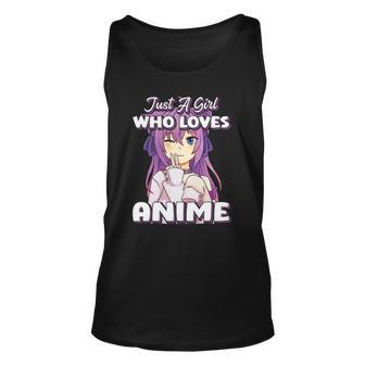 Just A Girl Who Loves Anime Peace Symbol V Fingers Fun Tank Top | Mazezy AU