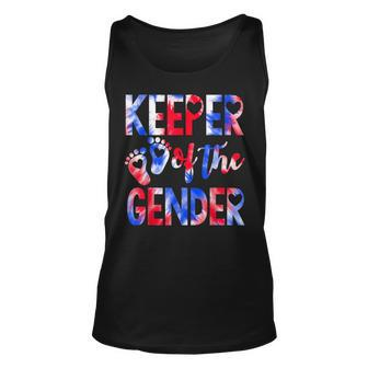 Keeper Of The Gender 4Th Of July Baby Gender Reveal Unisex Tank Top - Seseable