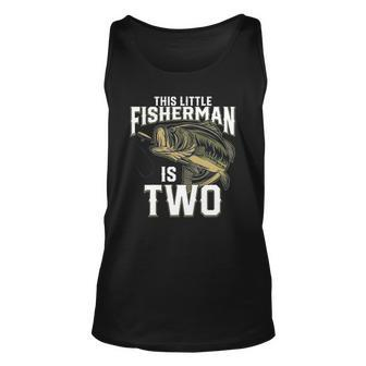 Kids 2 Years Old Fishing Birthday Party Fisherman 2Nd For Boy Tank Top | Mazezy CA