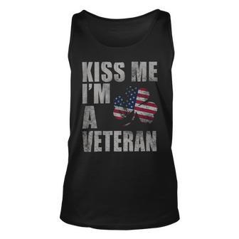 Kiss Me Im A Veteran 2 Unisex Tank Top - Monsterry UK