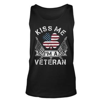 Kiss Me Im A Veteran 3 Unisex Tank Top - Monsterry