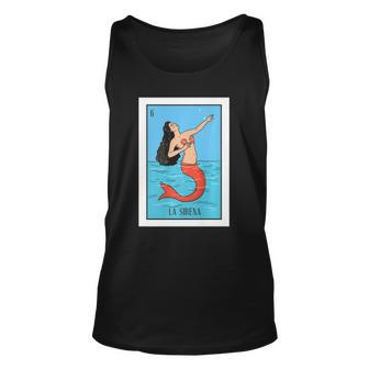 La Mermaid Lottery Gift The Mermaid Card Mexican Lottery Unisex Tank Top | Mazezy
