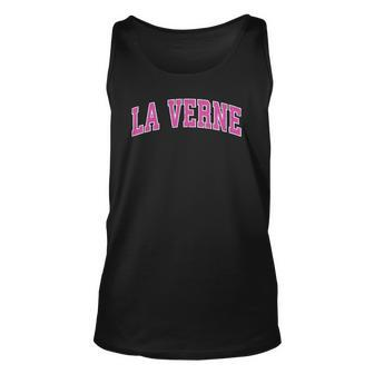 La Verne California Ca Vintage Sports Design Pink Design Unisex Tank Top | Mazezy