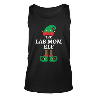 Lab Mom Elf Labrador Dog Matching Family Christmas Pajamas Unisex Tank Top - Thegiftio UK