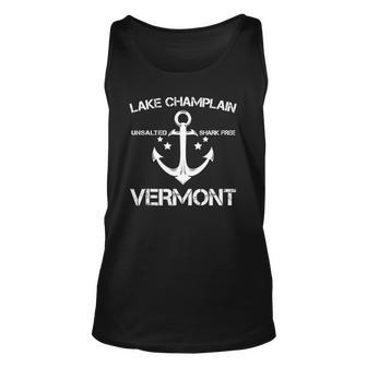 Lake Champlain Vermont Funny Fishing Camping Summer Gift Unisex Tank Top | Mazezy DE
