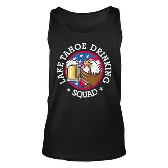 Lake Tahoe Drinking Squad July 4Th Party Costume Beer Lovers Unisex Tank Top - Seseable