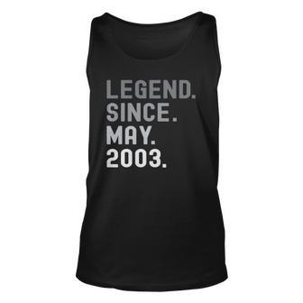 Legend Since May 2003 19 Years Old 19Th Birthday Gifts Unisex Tank Top | Mazezy