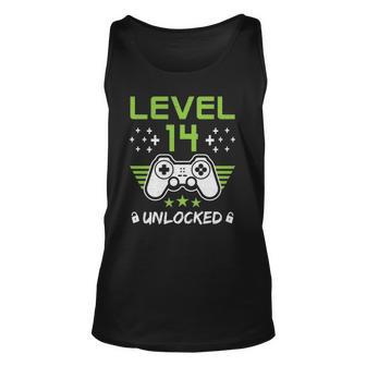 Level 14 Unlocked Funny 14Th Birthday Unisex Tank Top | Mazezy