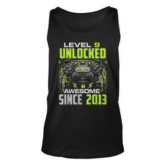 Level 9 Unlocked Awesome Since 2013 9Th Birthday Gaming V8 Unisex Tank Top - Seseable