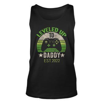 Leveled Up To Daddy 2022 Promoted To Daddy Est 2022 Gift Unisex Tank Top | Mazezy