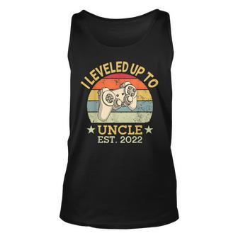 Leveled Up To Uncle Est 2022 Promoted New Uncle Video Gamer Unisex Tank Top - Seseable