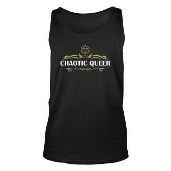 Lgbtq Chaotic Queer Alignment D20 Funny Tabletop Rpg Gamers Unisex Tank Top | Mazezy