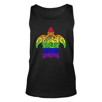 Lgbtq Sea Turtle Rainbow Pride Love Gay Lgbt Unisex Tank Top | Mazezy