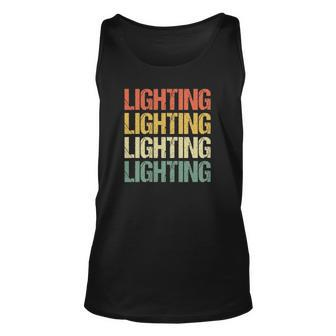 Lighting Engineer Electrical Lights Worker Electrician Bulb Unisex Tank Top | Mazezy