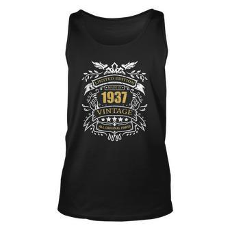 Limited Edition 85Th Birthday Idea Vintage 1937 Birthday Tank Top | Mazezy