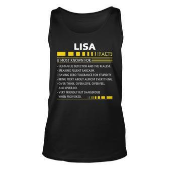 Lisa Name Gift Lisa Facts V2 Unisex Tank Top - Seseable