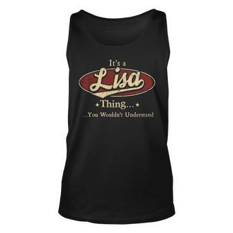 Lisa Shirt Personalized Name Gifts T Shirt Name Print T Shirts Shirts With Name Lisa Unisex Tank Top - Seseable