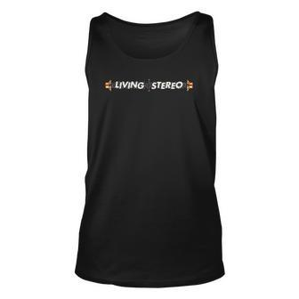 Living Stereo Full Color Arrows Speakers Design Unisex Tank Top | Mazezy