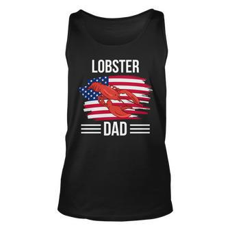 Lobster Us Flag 4Th Of July Fathers Day Lobster Dad Unisex Tank Top - Seseable