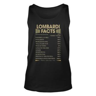 Lombardi Name Gift Lombardi Facts Unisex Tank Top - Seseable