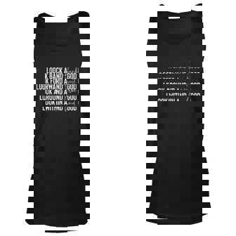 Look Back And Thank God Letters Creative 2022 Gift Unisex Tank Top - Thegiftio