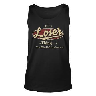 Loser Shirt Personalized Name Gifts T Shirt Name Print T Shirts Shirts With Name Loser Unisex Tank Top - Seseable