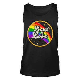 Love Is Love Rainbow Lgbt Gay Lesbian Pride Unisex Tank Top | Mazezy