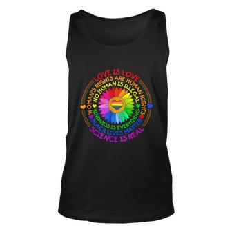 Love Is Love Science Is Real Kindness Is Everything LGBT Unisex Tank Top - Monsterry DE