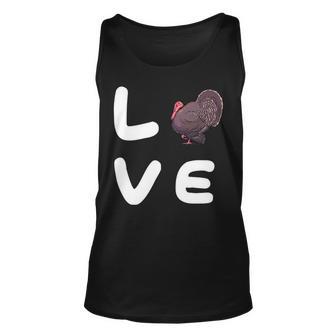 Love Turkeys Funny Turkey Thanksgiving 16 Shirt Unisex Tank Top | Favorety DE