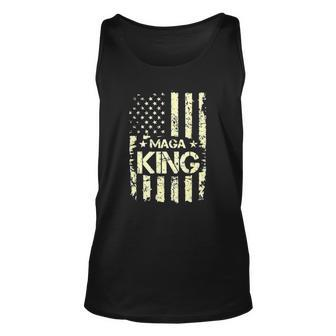 Maga King Make America Great Again Retro American Flag Unisex Tank Top | Mazezy