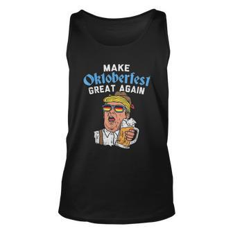 Make Oktoberfest Great Again Funny Trump Drink Beer Mug Unisex Tank Top - Monsterry CA
