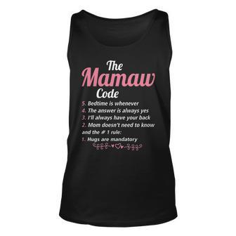 Mamaw Grandma Gift The Mamaw Code Unisex Tank Top - Seseable